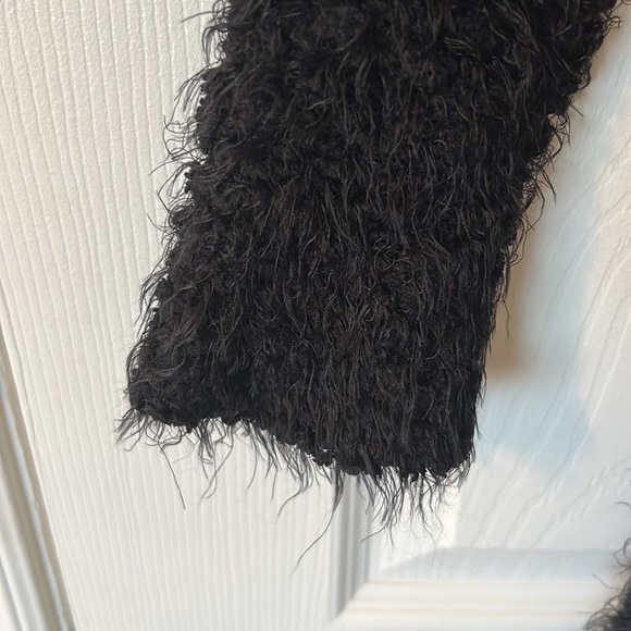 BUNDLE 3/$12 Fluffy Black Waterfall Cardigan - Picture 4 of 5